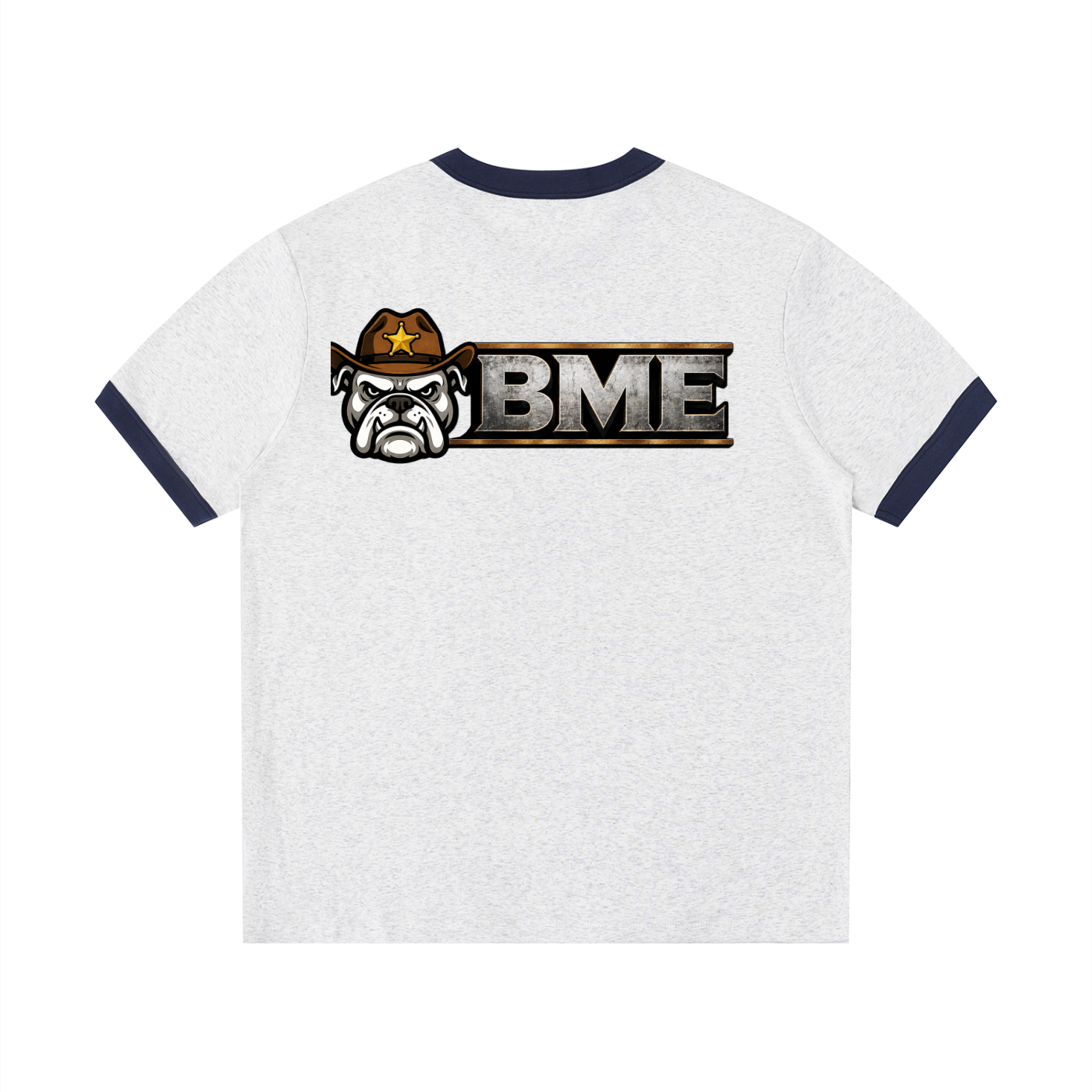 Contrast Edge Ribbed Crewneck T-Shirt