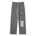 Unisex Solid Color Fleece Straight Leg Pants