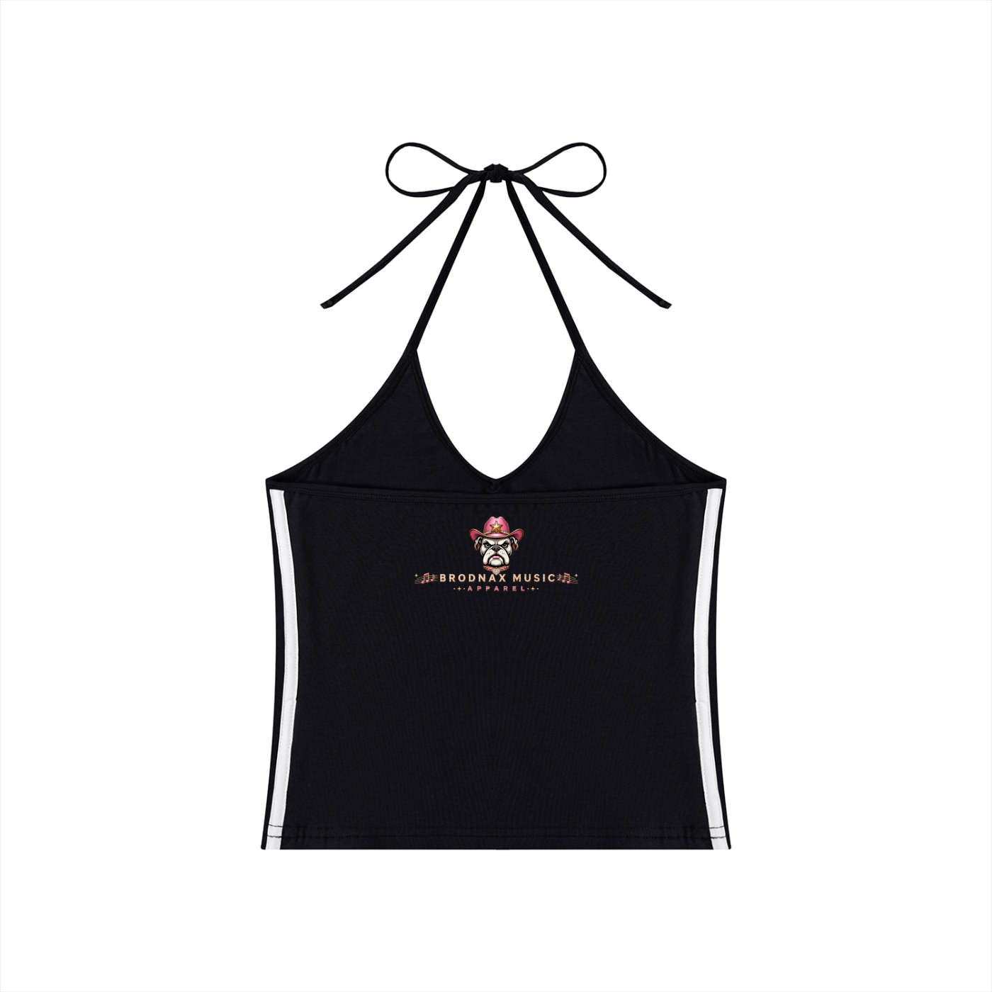 Women's BME  Girl  Color Block Halter Crop Tank Top