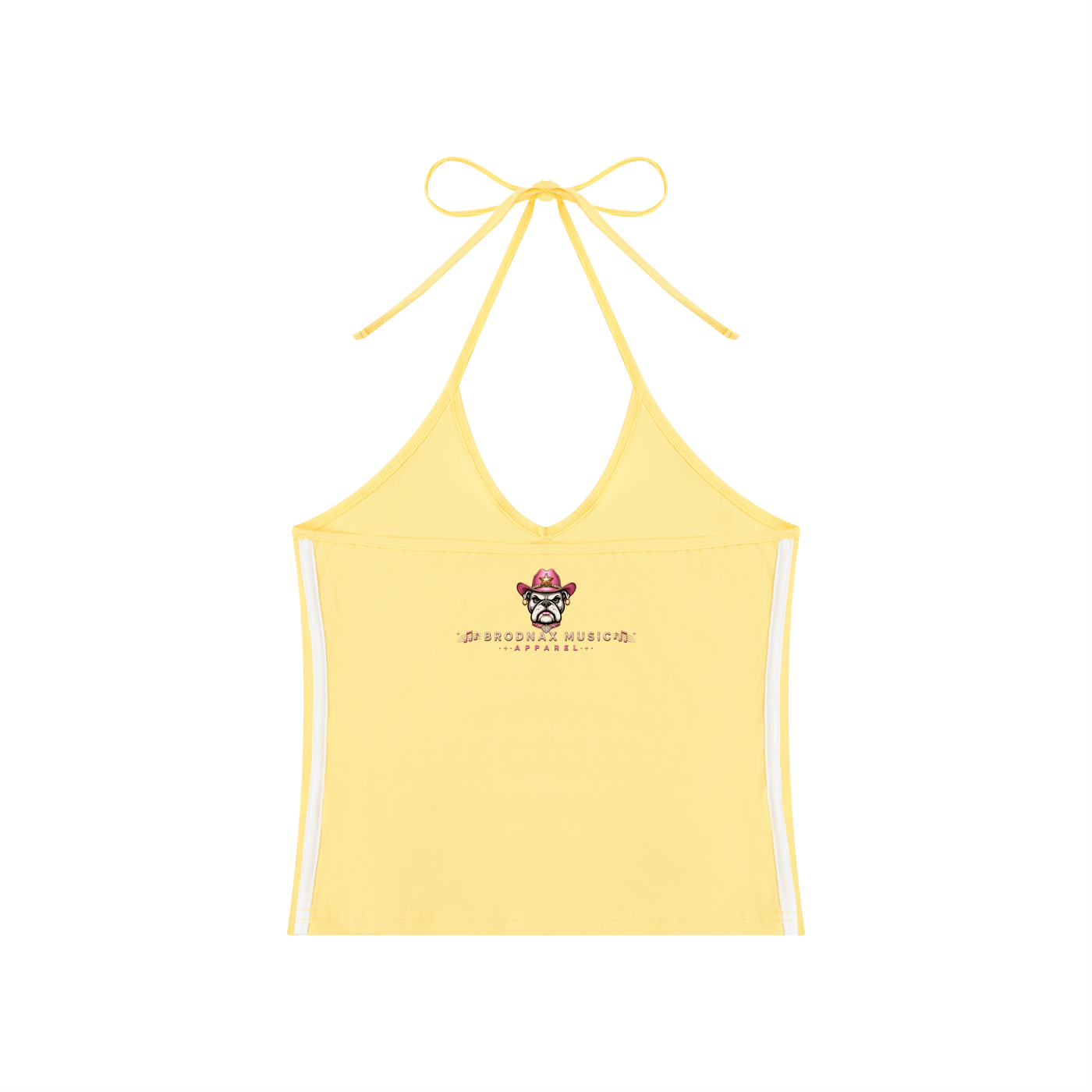 Women's BME  Girl  Color Block Halter Crop Tank Top