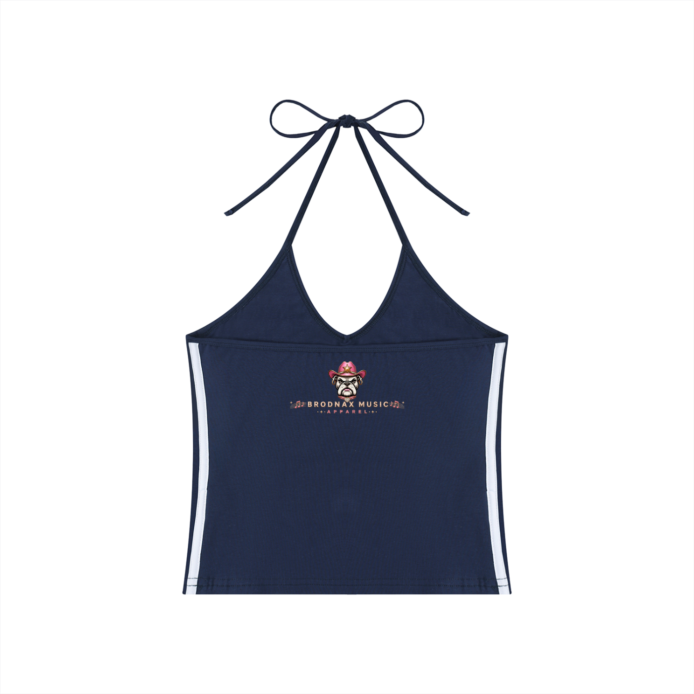 Women's BME  Girl  Color Block Halter Crop Tank Top