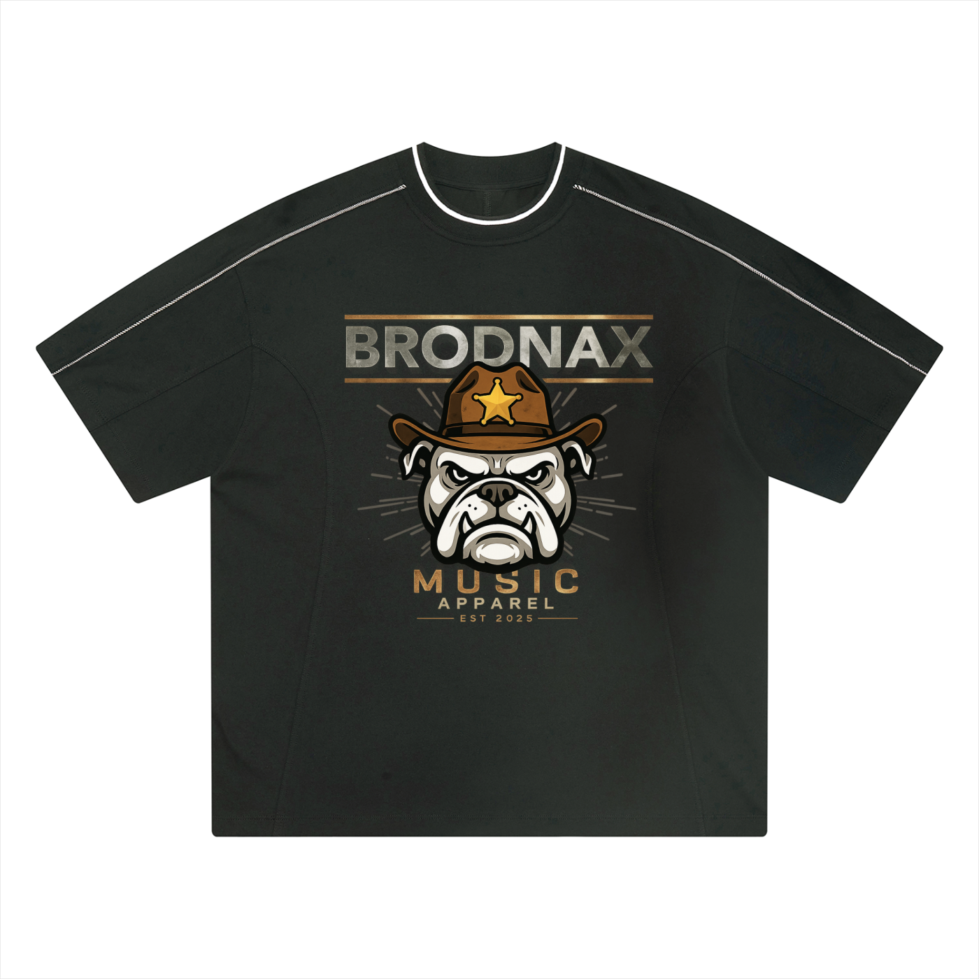 Unisex Oversized Contrast Tape T-Shirt