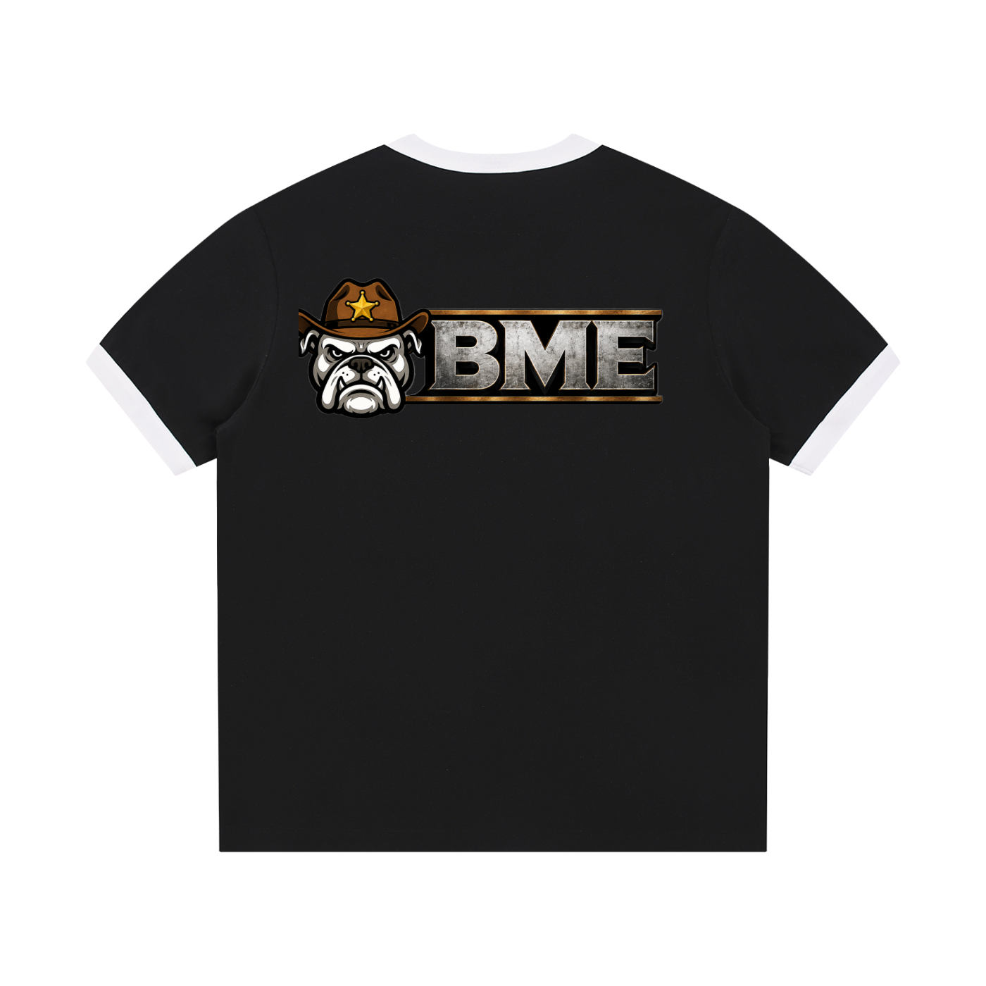Contrast Edge Ribbed Crewneck T-Shirt