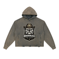Vintage Washed Frayed-Hem Hoodie