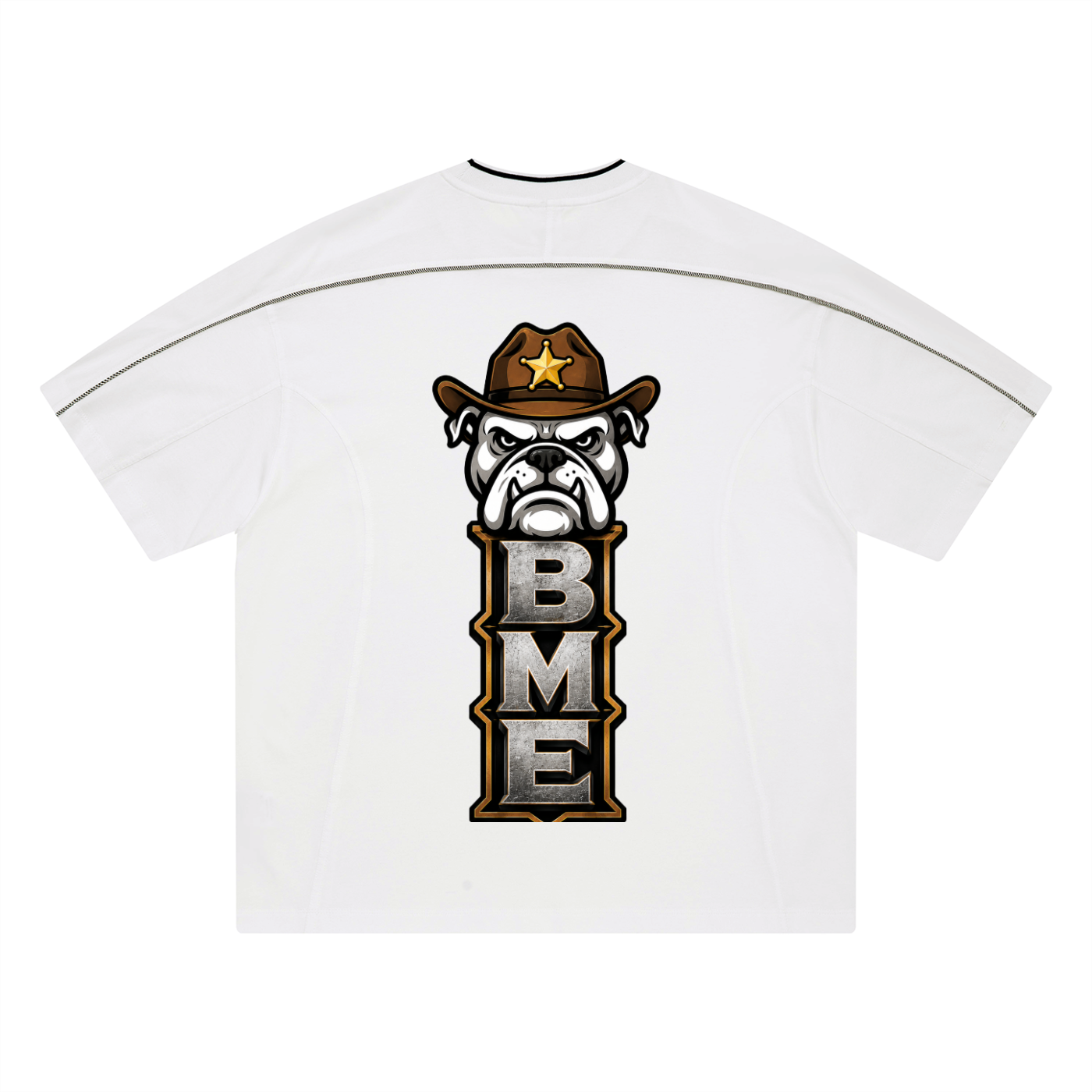 Unisex Oversized Contrast Tape T-Shirt