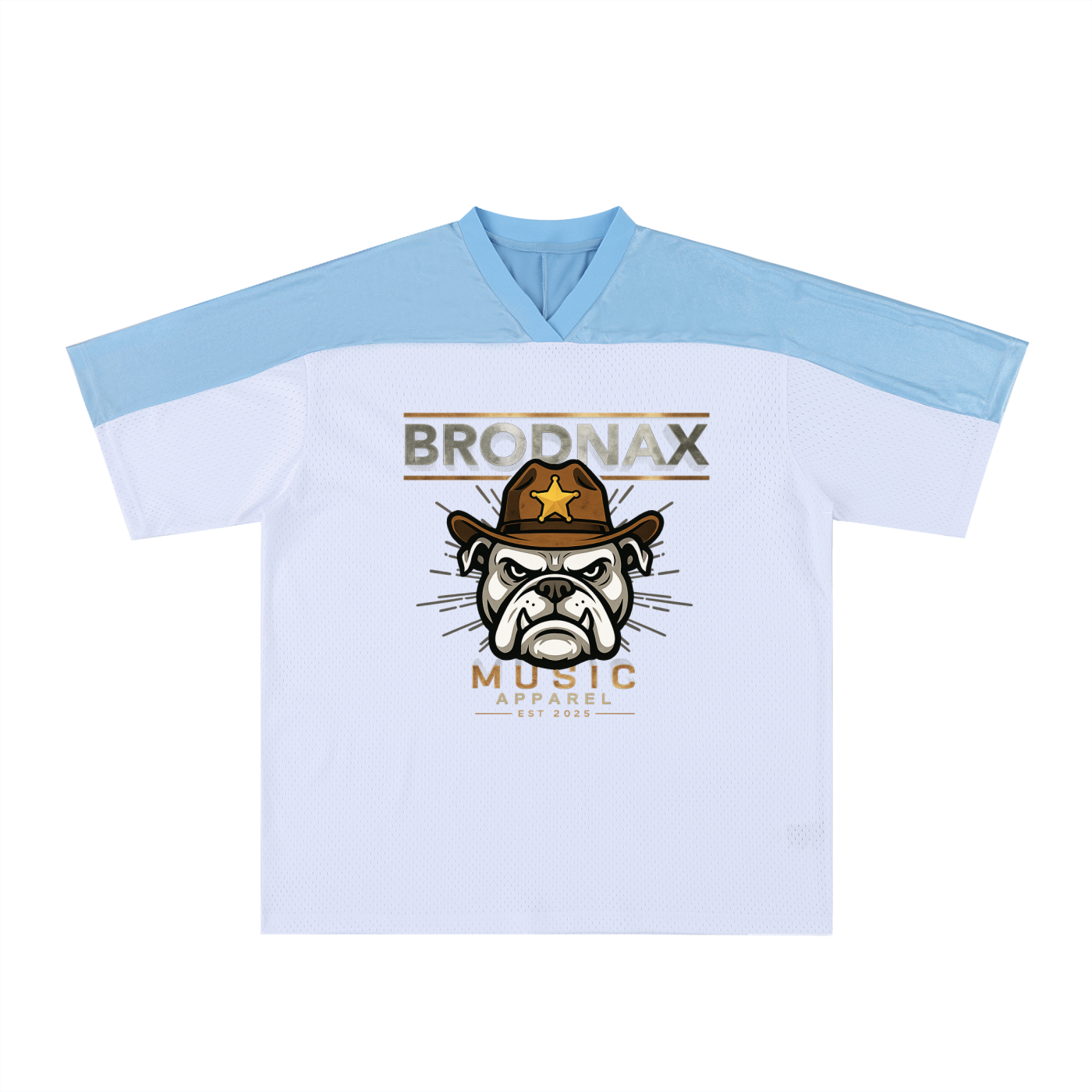 Oversized Mesh V-Neck Soccer Jersey